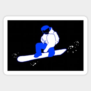 Freestyle snowboarder midair board grab snowboard lover Sticker